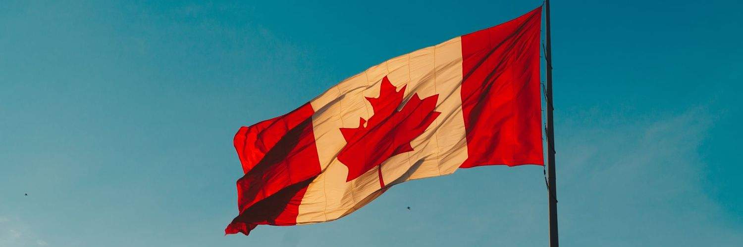 canadian flag in the wind