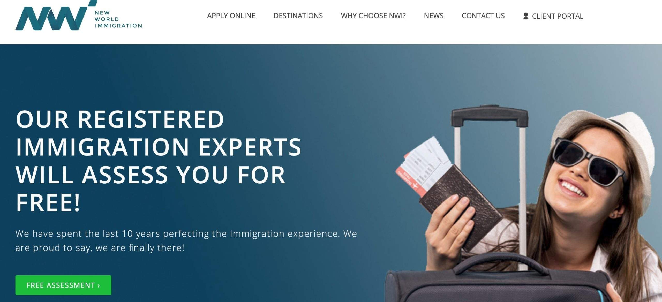 New World Immigration website