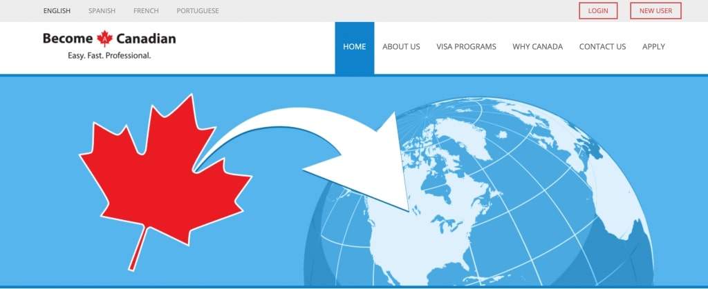 becomeacanadian.com webstite